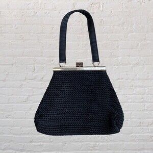 The Sak‎ micro mini bag black crochet